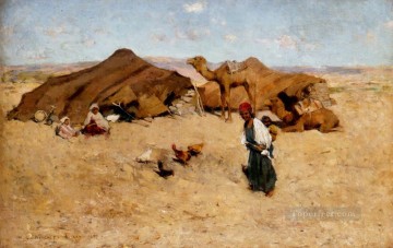 Campamento árabe paisaje de Biskra Willard Leroy Metcalf Pinturas al óleo